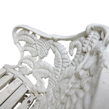Load image into Gallery viewer, Swedish Mid-Century White Painted Garden Bench