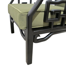 Load image into Gallery viewer, Pair of Mid-Century Chinese Black Lacquer Armchairs with Geometric Fretwork