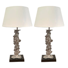 Load image into Gallery viewer, Pair of Silver-Plated Sculptural Table Lamps, Circa 1950s