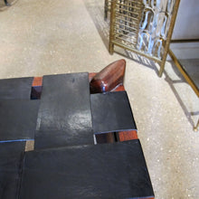 Load image into Gallery viewer, Pair of Teak and Leather Stools, 1950s, American