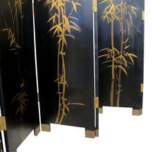 Load image into Gallery viewer, 1950s Chinese Six-Panel Lacquered Room Divider with Reliefs
