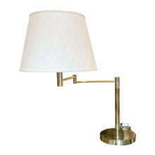 Load image into Gallery viewer, Large Swedish Table Lamp, Brass, Adjustable Swing Arm, 1970s