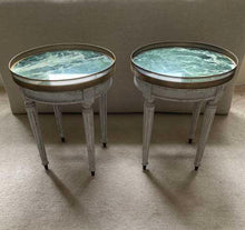 Load image into Gallery viewer, 1920s Scandinavian pair of marble side tables
