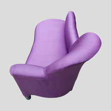 Load image into Gallery viewer, 1930s purple satin color chaise de lounge sofa
