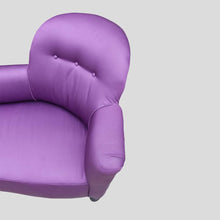 Load image into Gallery viewer, 1930s purple satin color chaise de lounge sofa