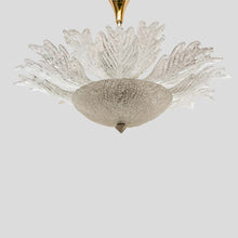 Load image into Gallery viewer, 1940s ceiling light leaves murano glass chandelier