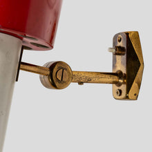 Load image into Gallery viewer, 1950s red and white Stilnovo design wall light