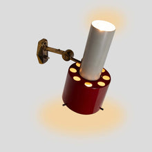Load image into Gallery viewer, 1950s red and white Stilnovo design wall light