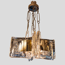 Load image into Gallery viewer, 1970s Space age glass and chrome ceiling light by Esperia