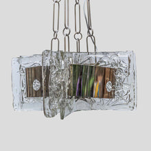 Load image into Gallery viewer, 1970s Space age glass and chrome ceiling light by Esperia