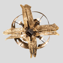 Load image into Gallery viewer, 1970s Space age glass and chrome ceiling light by Esperia