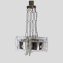 Load image into Gallery viewer, 1970s Space age glass and chrome ceiling light by Esperia