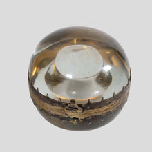 Load image into Gallery viewer, 19th Century clear solid spherical glass silver decoration coin container