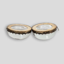 Load image into Gallery viewer, 19th Century clear solid spherical glass silver decoration coin container