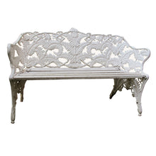 Load image into Gallery viewer, Swedish Mid-Century White Painted Garden Bench
