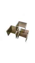 Load image into Gallery viewer, Gallotti & Radice ‘Tris’ T35 Smoked Glass Nesting Tables