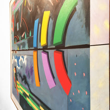 Load image into Gallery viewer, Richard Frank 'Wise Bird Strategy' Painting, Oil On Canvas 1980