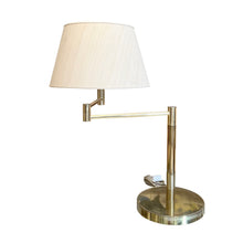 Load image into Gallery viewer, Large Swedish Table Lamp, Brass, Adjustable Swing Arm, 1970s