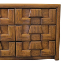 Load image into Gallery viewer, 1970s Walnut Brutalist Sideboard with Nine Drawers