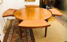 Load image into Gallery viewer, Extending or metamorphic "Flip-Flap" table by Dyrlund, Denmark. 1960s.