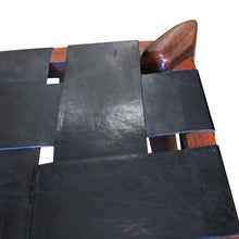 Load image into Gallery viewer, Pair of Teak and Leather Stools, 1950s, American