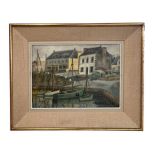 Load image into Gallery viewer, Pair of 1957 Coastal Port Paintings by C. Barbier, French
