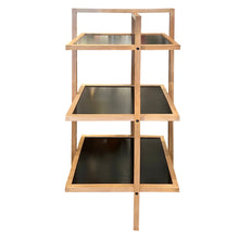 Load image into Gallery viewer, Pair of 1970s/80s Structural Blonde Maple and Black Wood Shelving Units