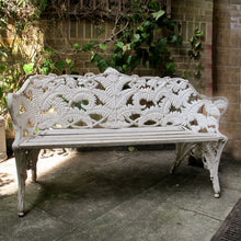 Load image into Gallery viewer, Swedish Mid-Century White Painted Garden Bench