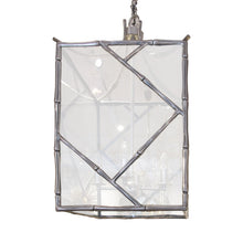 Load image into Gallery viewer, 1960s/70s English Large Silver-Plated Bronze Bamboo-Effect Lantern