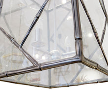 Load image into Gallery viewer, 1960s/70s English Large Silver-Plated Bronze Bamboo-Effect Lantern