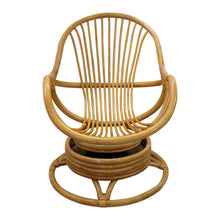 Load image into Gallery viewer, Mid-Century French Bamboo Lounge Chairs with Swivel Rocking Bases