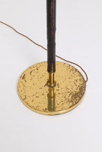 Load image into Gallery viewer, Brass and Leather Floor Lamp