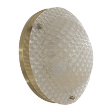 Load image into Gallery viewer, Pair of German Glass and Brass Wall or Ceiling Lights, 1970s