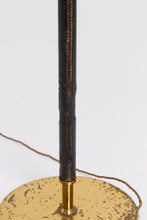 Load image into Gallery viewer, Brass and Leather Floor Lamp