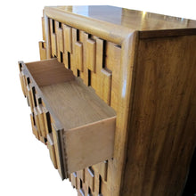 Load image into Gallery viewer, Brutalist 1960s Walnut Tallboy - Chest of Drawers