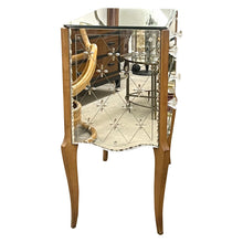 Load image into Gallery viewer, 1950s French Mirrored Chest of Drawers with Etched Floral Decoration