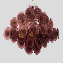Load image into Gallery viewer, Purple disc pulegoso glass square shaped ceiling light