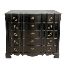 Load image into Gallery viewer, Louis XIV-Style Black French Polished Chest of Drawers, French, 1950s