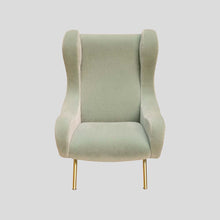 Load image into Gallery viewer, Velvet upholstered Marco Zanuso design Senior Chair
