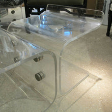 Load image into Gallery viewer, Pair of American Perspex Stools with Zebra Cushions, 1970s