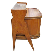 Load image into Gallery viewer, Pair of 1950s Scandinavian Bedside Tables with Glass Shelves