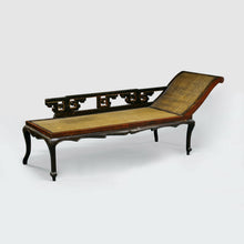 Load image into Gallery viewer, Elegant Chinese Hardwood And Rattan Daybed