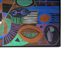 Load image into Gallery viewer, Large Abstract Oil on Canvas - Composition with Circles and Linear Motifs