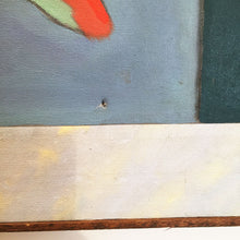 Load image into Gallery viewer, Richard Frank 'Wise Bird Strategy' Painting, Oil On Canvas 1980