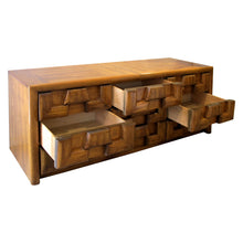 Load image into Gallery viewer, 1970s Walnut Brutalist Sideboard with Nine Drawers