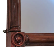 Load image into Gallery viewer, English, William IV Large Rectangular Mahogany Overmantel Mirror