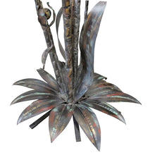 Load image into Gallery viewer, Extra Large Sculptural Wrought Iron Floor Lamp with Frosted Glass, 1970s/80s