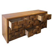 Load image into Gallery viewer, 1970s Walnut Brutalist Sideboard with Nine Drawers