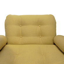 Load image into Gallery viewer, Pair of Vintage French Armchairs in Yellow Upholstery