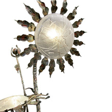 Load image into Gallery viewer, Extra Large Sculptural Wrought Iron Floor Lamp with Frosted Glass, 1970s/80s